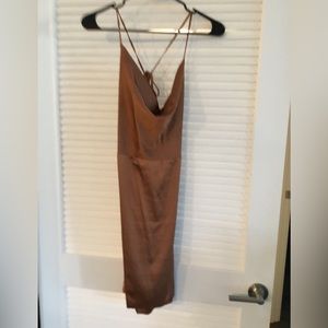 Silk mini dress. Scrappy back